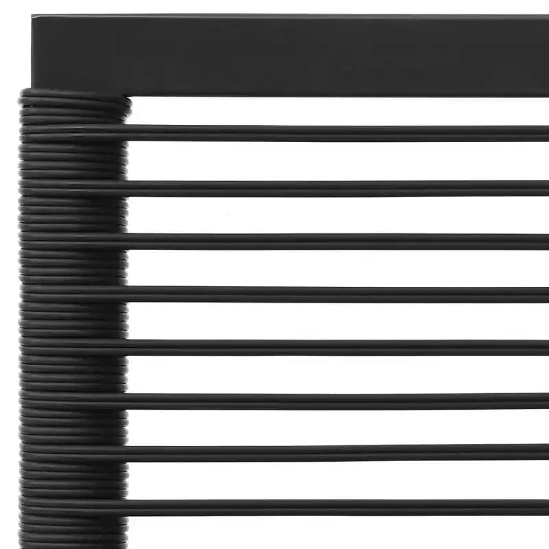 Ensemble de salon de jardin vidaXL, canapé modulable pour terrasse, en résine tressée noire et grise