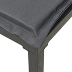 Ensemble de salon de jardin vidaXL, canapé modulable pour terrasse, en résine tressée noire et grise