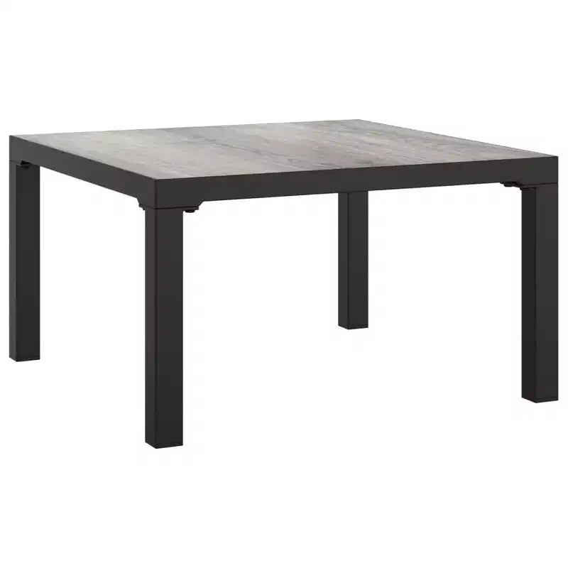 Ensemble de salon de jardin vidaXL, canapé modulable pour terrasse, en résine tressée noire et grise