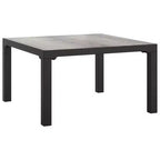 Ensemble de salon de jardin vidaXL, canapé modulable pour terrasse, en résine tressée noire et grise