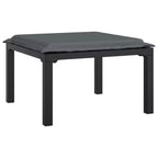 vidaXL Patio Lounge Set Sofa for Garden Lawn Set Black and Gray Poly Rattan