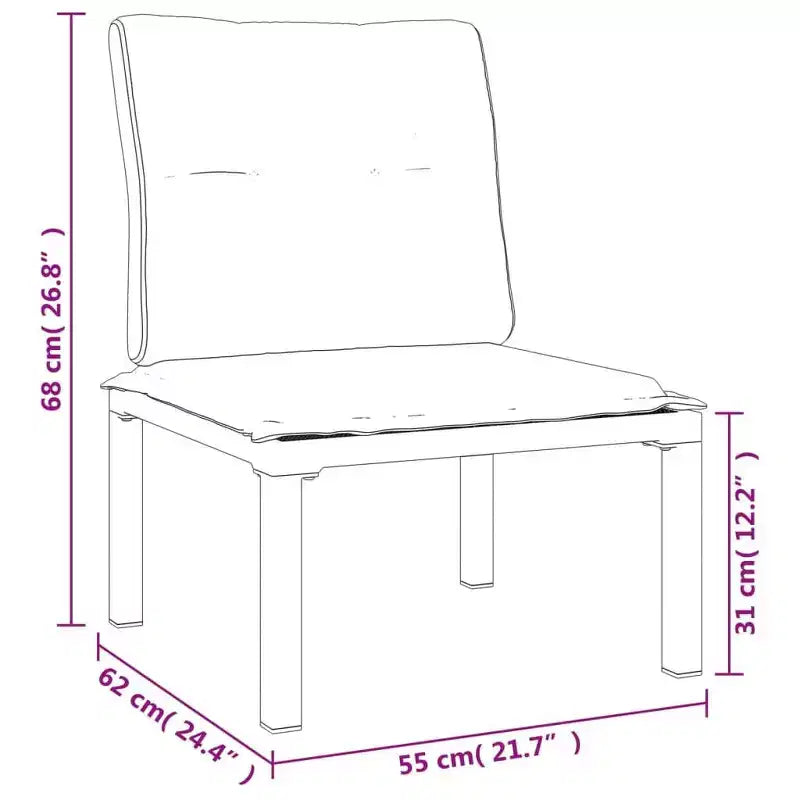 vidaXL 9-delige loungeset voor de patio, zwart en grijs polyrotan