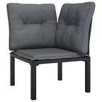 vidaXL 9-delige loungeset voor de patio, zwart en grijs polyrotan