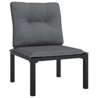vidaXL 9-delige loungeset voor de patio, zwart en grijs polyrotan