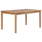 vidaXL Garden Dining Set Natural Teak Solid Teak Wood Medium