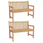 vidaXL Garden Dining Set Natural Teak Solid Teak Wood Medium