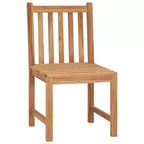 vidaXL Garden Dining Set Natural Teak Solid Teak Wood Medium