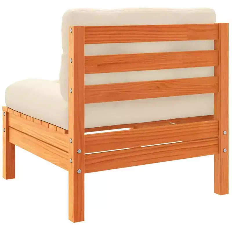 vidaXL Garden Sofa Set Wax brown Solid pine wood Large Modular