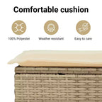 vidaXL Garden Sofa Set Beige, Cream White