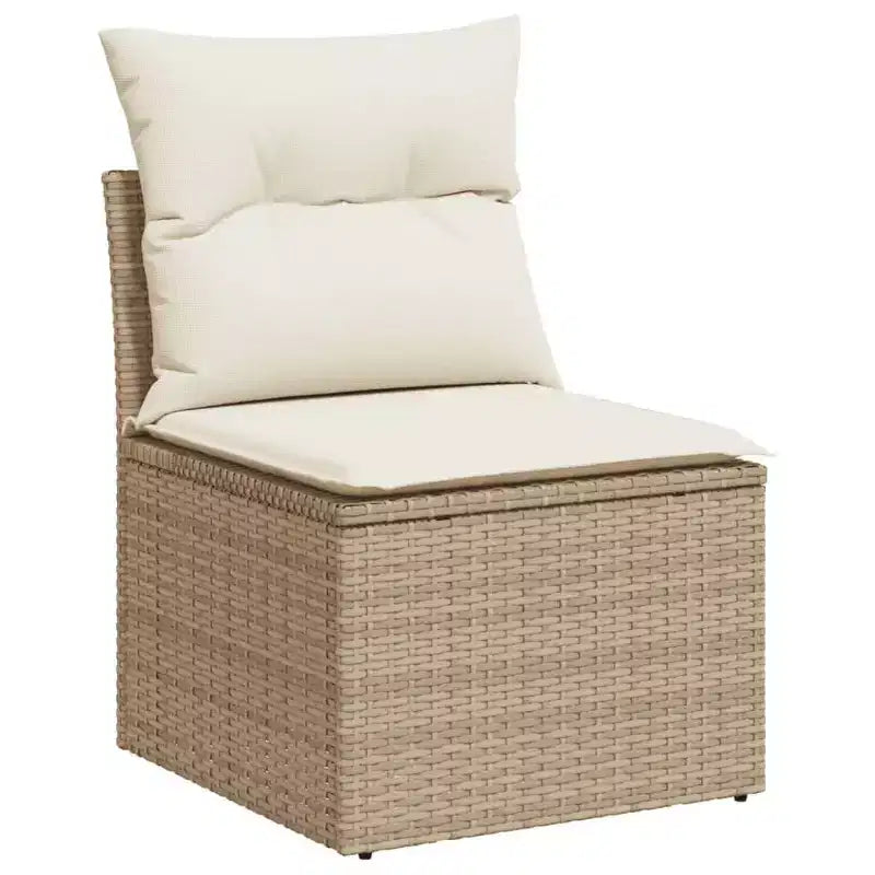 vidaXL Garden Sofa Set Beige, Cream White