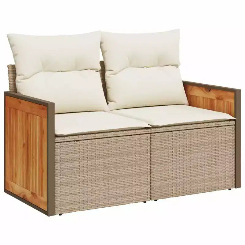 vidaXL Garden Sofa Set Beige, Cream White