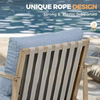 HAPPATIO 7 Pieces Outdoor Conversation Set with 1 Three-Seater Sofa, Coffee Table, Loveseat, 2 Sofas