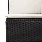vidaXL Garden Sofa Set Black Poly Rattan 10 Piece Adjustable Armrests