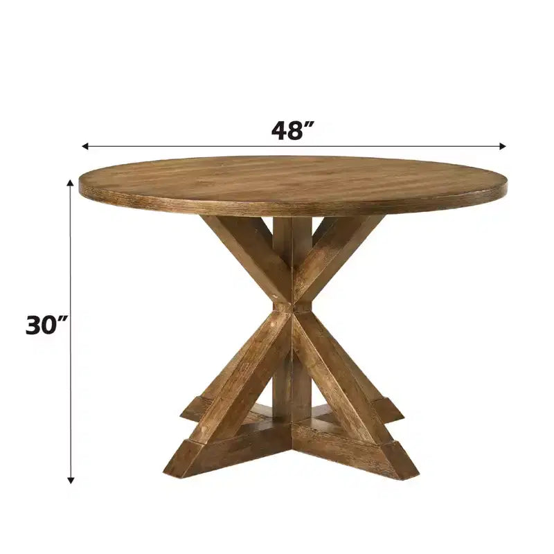 GDFStudio Sandra moderne 5-delige eettafelset van verweerd hout met 4 gestoffeerde stoelen