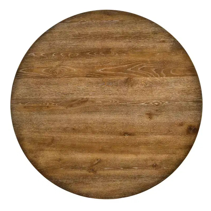 GDFStudio Sandra moderne 5-delige eettafelset van verweerd hout met 4 gestoffeerde stoelen