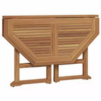 vidaXL 5-Piece Foldable Patio Dining Set - Solid Teak Wood - Weather Resistant Outdoor Furniture - Easy Assembly - Space Saving