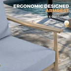 HAPPATIO aluminium tuinmeubelset, 5-delige loungeset voor de patio, 1 bijzettafel, 2 fauteuils en 2 voetenbankjes met kussens voor tuin, terras of zwembad