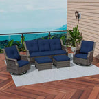 UPTIOT 5-Piece Outdoor Wicker Patio Furniture Set