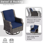 UPTIOT 5-Piece Outdoor Wicker Patio Furniture Set