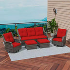 UPTIOT 5-Piece Outdoor Wicker Patio Furniture Set
