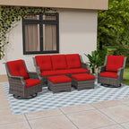 UPTIOT 5-Piece Outdoor Wicker Patio Furniture Set