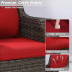 UPTIOT 5-Piece Outdoor Wicker Patio Furniture Set