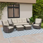 UPTIOT 5-Piece Outdoor Wicker Patio Furniture Set