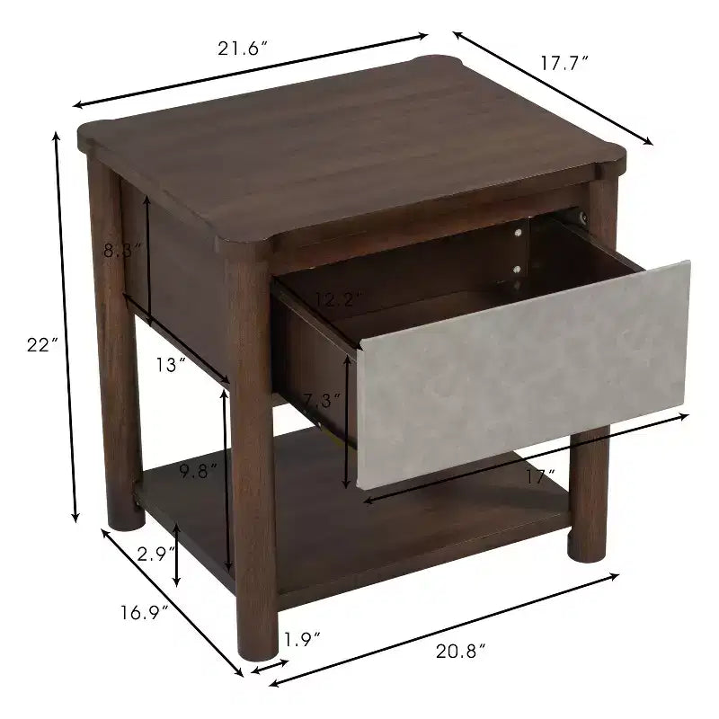 Queen/King Bed Frame Set with 2 Nightstands, Wood Platform Bed with Headboard & Matching Bedside Tables - ModernLuxe