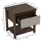 Queen/King Bed Frame Set with 2 Nightstands, Wood Platform Bed with Headboard & Matching Bedside Tables - ModernLuxe