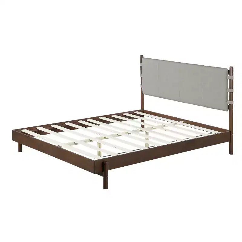 Queen/King Bed Frame Set with 2 Nightstands, Wood Platform Bed with Headboard & Matching Bedside Tables - ModernLuxe