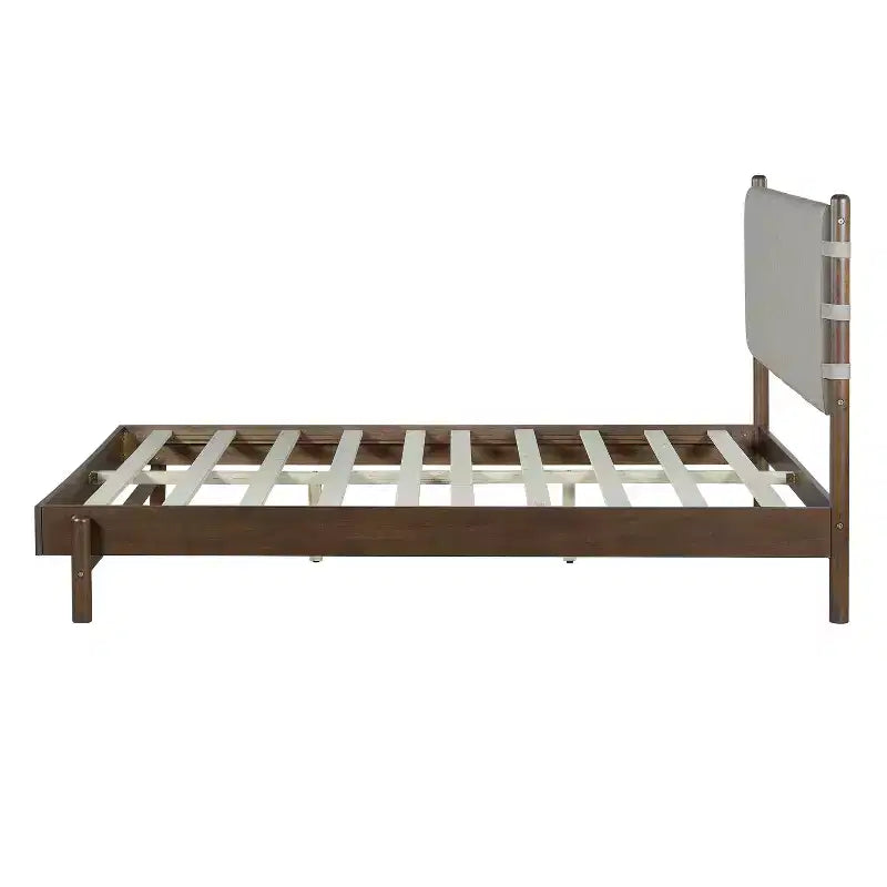 Queen/King Bed Frame Set with 2 Nightstands, Wood Platform Bed with Headboard & Matching Bedside Tables - ModernLuxe