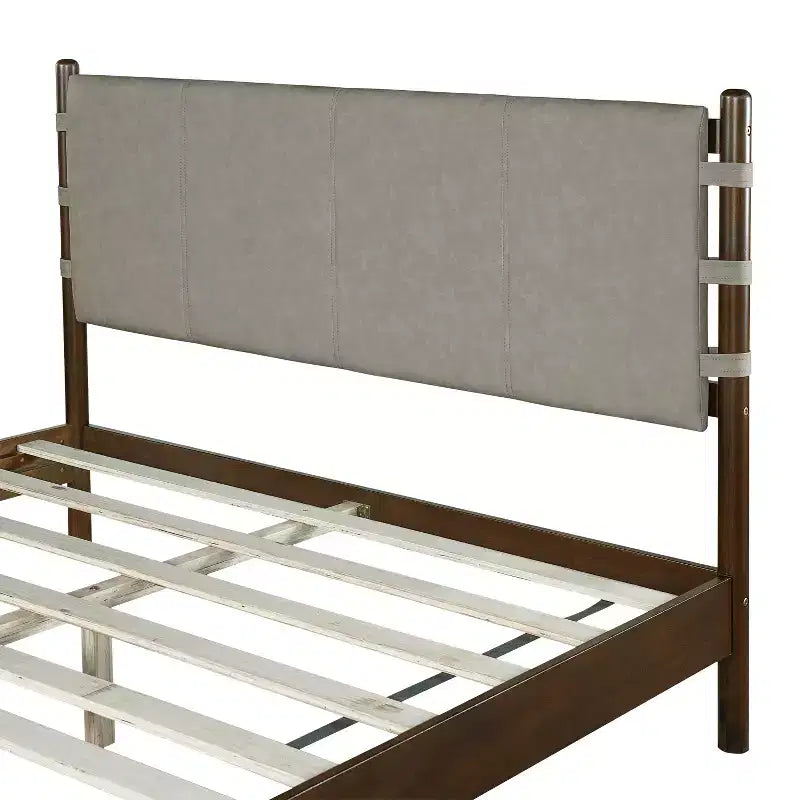 Queen/King Bed Frame Set with 2 Nightstands, Wood Platform Bed with Headboard & Matching Bedside Tables - ModernLuxe