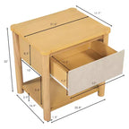 Queen/King Bed Frame Set with 2 Nightstands, Wood Platform Bed with Headboard & Matching Bedside Tables - ModernLuxe