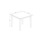 Eettafelset - keukentafel met stoelen - kleine vierkante tafel en 2 stoelen - eetkamermeubelen voor thuis