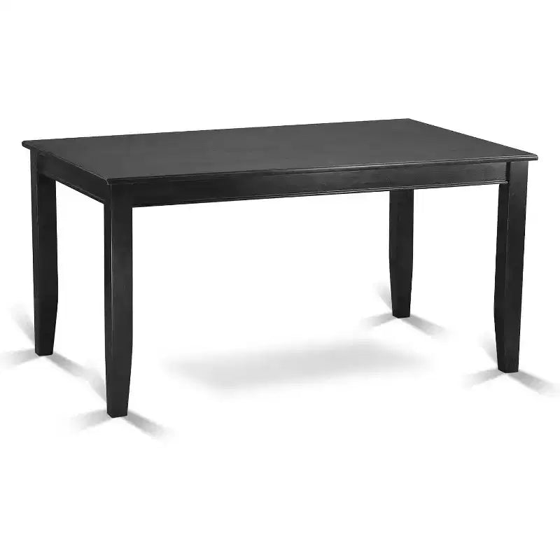 Mediterrane eetkamerset, 7-delig - tafel en 6 stoelen - 36x60 inch - zwarte afwerking - HomeStock