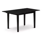 5-Piece Black Finish Solid Wood Top - Dining Room Set - Seats-4