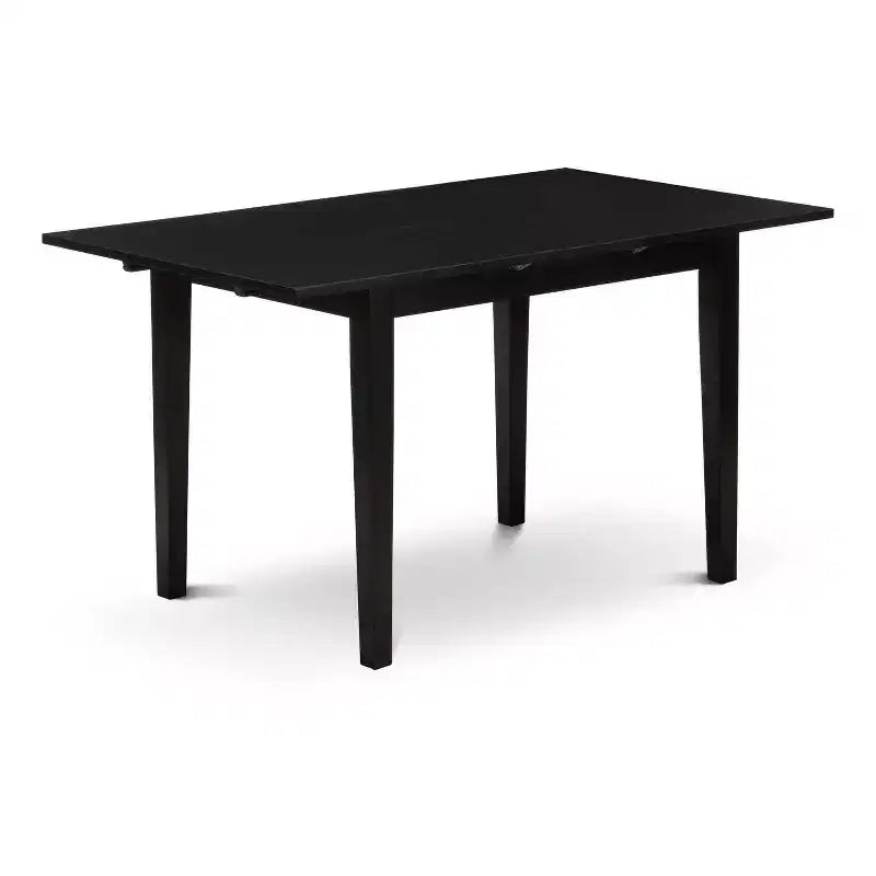 5-Piece Black Finish Solid Wood Top - Dining Room Set - Seats-4