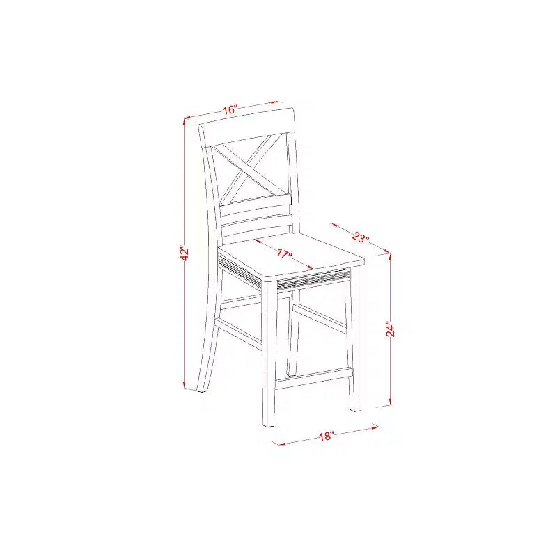 Eetset op barhoogte - 3-delige tafel- en stoelset - keukentafel voor kleine ruimtes - eikenafwerking