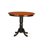 HomeStock 3-Pc Black Finish Solid Wood Top - Dining Room Set - Seats 4