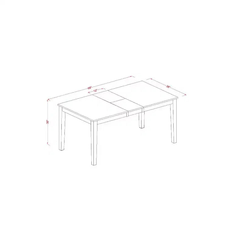 Gothic eetkamermeubelset, 7-delig - kersenkleurige tafel en 6 stoelen - massief houten eethoekset