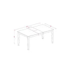 Gothic eetkamermeubelset, 7-delig - kersenkleurige tafel en 6 stoelen - massief houten eethoekset