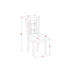 Gothic eetkamermeubelset, 7-delig - kersenkleurige tafel en 6 stoelen - massief houten eethoekset