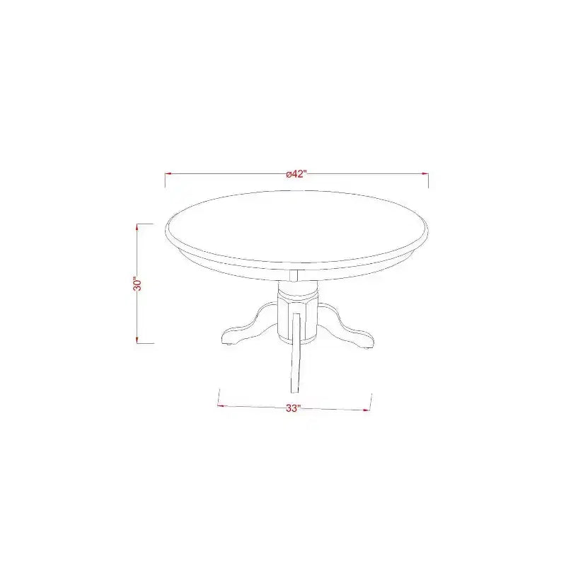Eethoekset met 3 delen, ronde tafel en 2 Parsons-stoelen - zwart PU-leer - tafel van 42