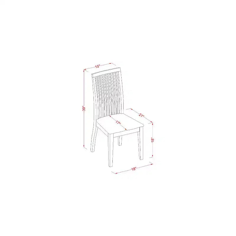 5 Piece Dinette Set - Kitchen Table & 4 Chairs - Modern Dining Room Set