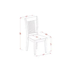 Modern Dining Set - Round Table & 4 Chairs - 42 Inch - Oak Finish - Kitchen Dining Room Furniture
