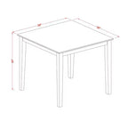 Eetkamerset, 3-delig – tafel en 2 eetkamerstoelen – linnenwitte afwerking