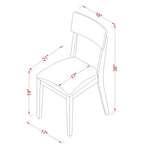 Eetkamerset, 3-delig – tafel en 2 eetkamerstoelen – linnenwitte afwerking