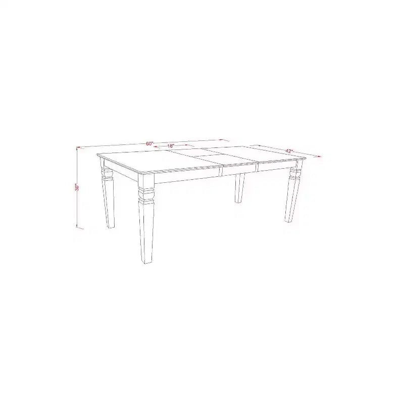 Antieke eetkamerset - 5-delige rechthoekige tafel- en stoelenset - dubbel X-rugontwerp - comfort en stijl