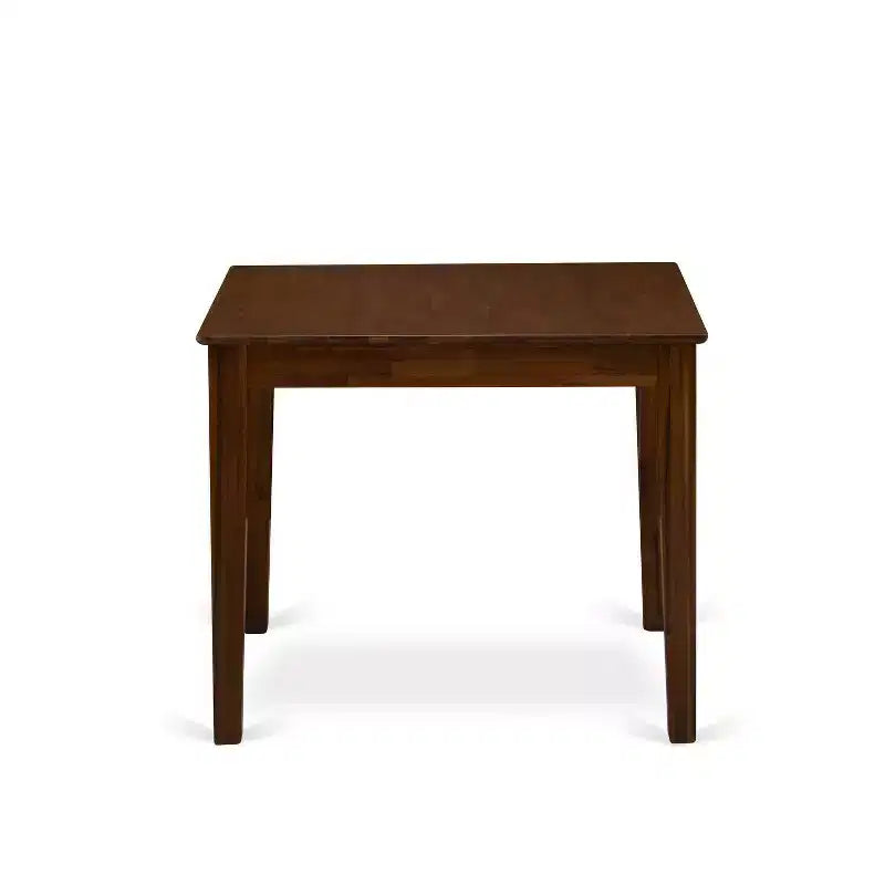 HomeStock 3-delige eetkamerset met vierkante tafel van massief hout in antiek walnootkleur, voor kleine ruimtes