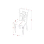 Ronde eetkamerset - 3-delige keukentafelset met stoelen, 42 inch, afwerking in zwart kersenhout